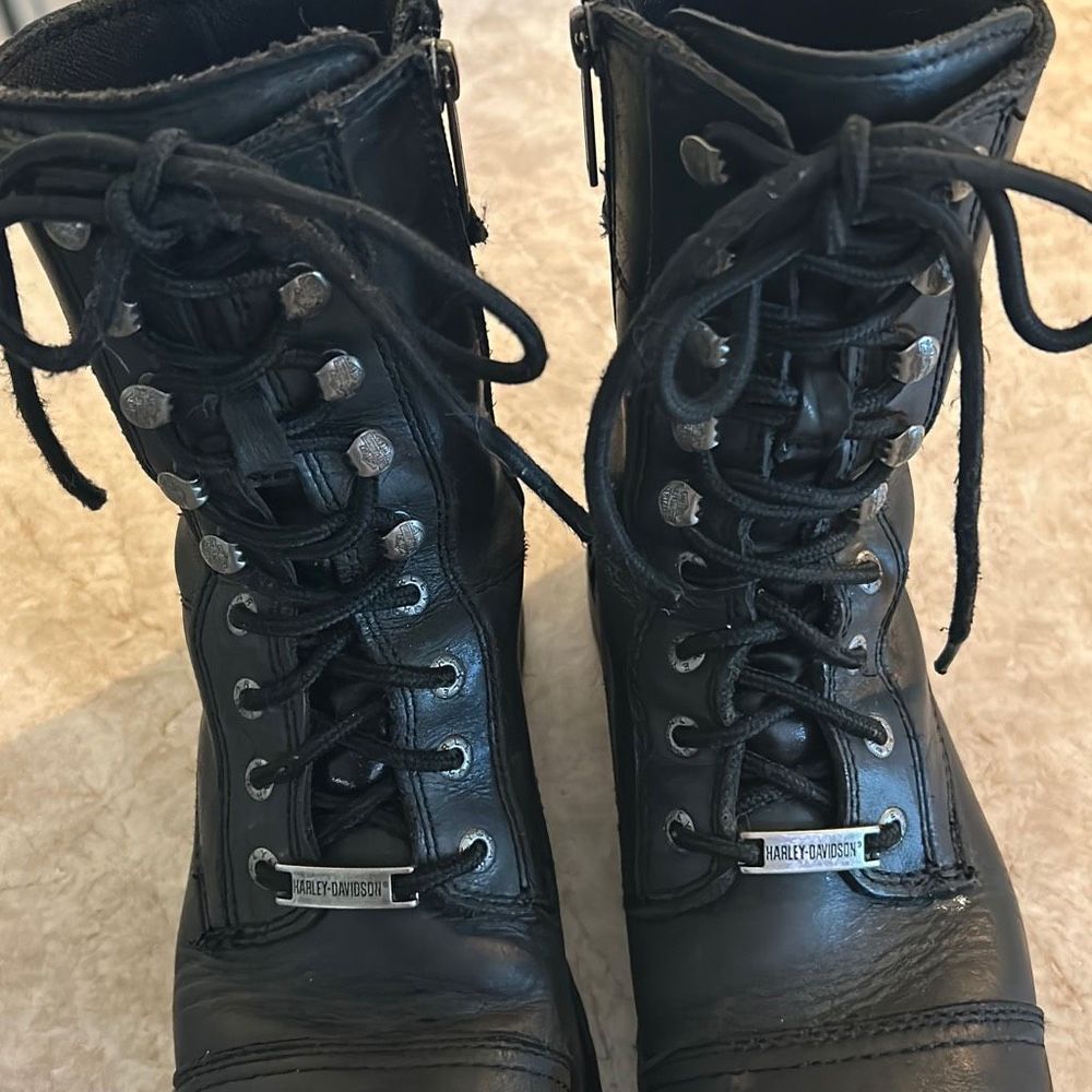 Harley Davidson Ladies Black Leather Boots